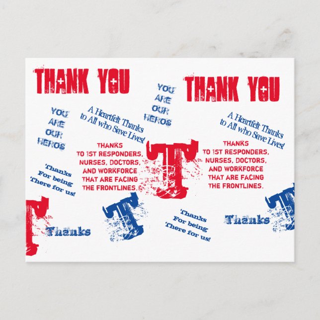 CARTE POSTALE HÉROS DU CORONAVIRUS (Devant)
