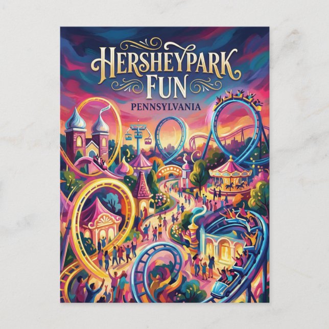 Carte Postale Hersheypark Pennsylvanie (Devant)