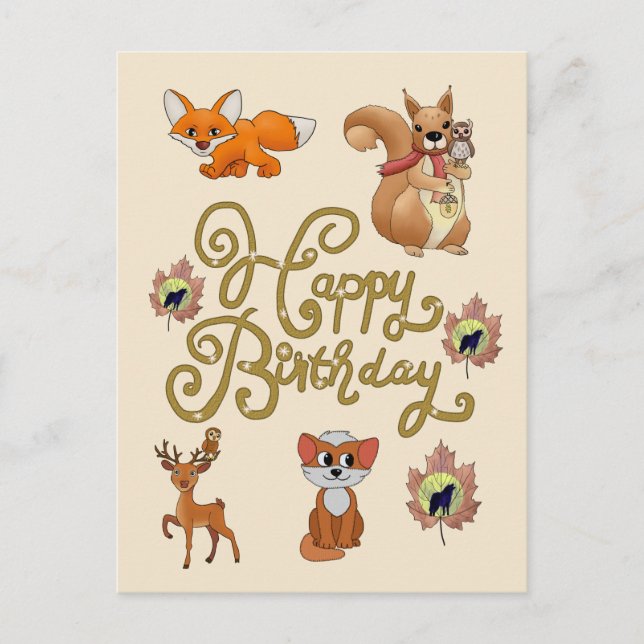 Carte Postale Herstbild Geburtstag (Devant)