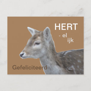 Carte Postale HERTelijk Gefeliciteerd Verjaardags Briefkaart