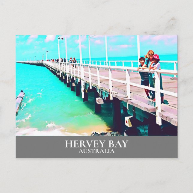 Carte Postale Hervey Bay Queesnland mer Australie voyage millési (Devant)