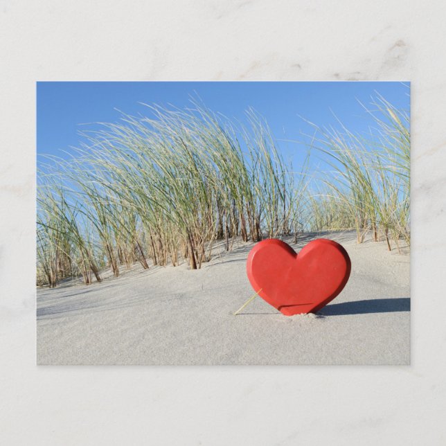 Carte Postale Herz am Strand (Devant)
