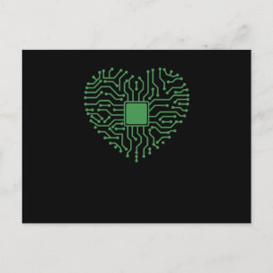 Carte Postale Herz aus Elektronik Beruf Technik Strom