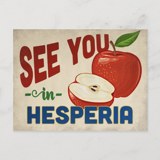 Carte Postale Hesperia California Apple - Vintage voyage (Devant)