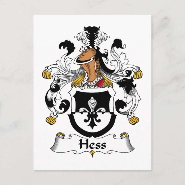 Carte Postale Hess Family Crest (Devant)