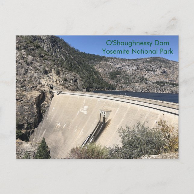 Carte Postale Hetch Barrage O'Shaughnessy de Hetchy à Yosemite (Devant)