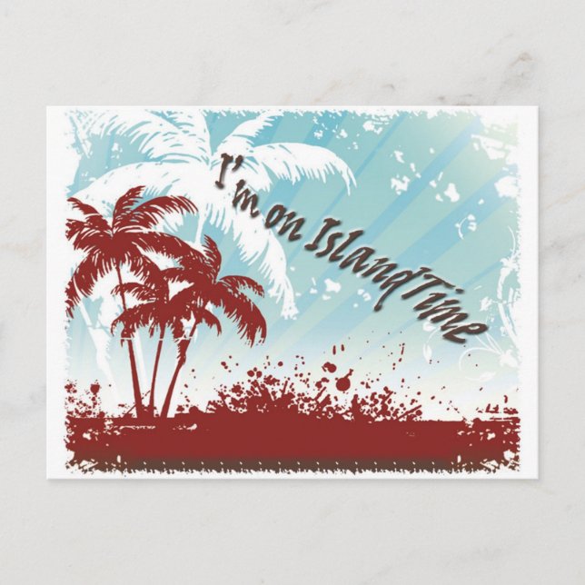 Carte Postale Heure de l'île (Devant)