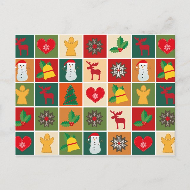 carte postale heure de noël (Devant)