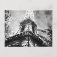 Heure de nuit Tour Eiffel, Noir et Blanc