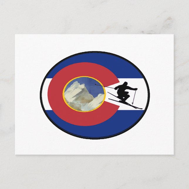 CARTE POSTALE HEURE DE SKI DE COLORADO (Devant)