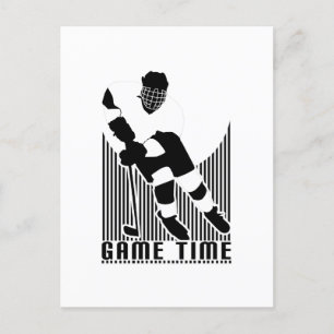 Carte Postale Heure du jeu - Hockey