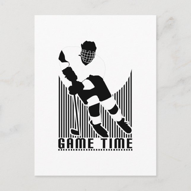 Carte Postale Heure du jeu - Hockey (Devant)