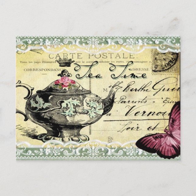 Carte Postale Heure du thé (Devant)
