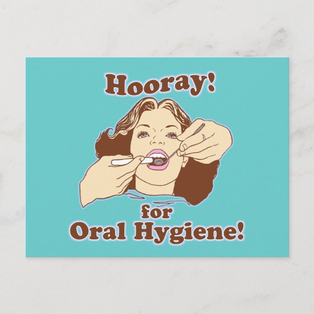 Carte Postale Heure pour l'hygiène bucco (Devant)