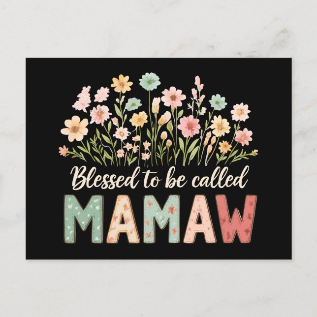 Carte Postale Heureuse d'être appelée Mamaw (Devant)