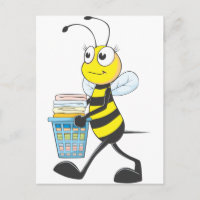 Heureuse Mère Bee finie dans sa blanchisserie