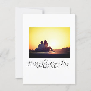 Carte Postale Heureuse Sainte-Valentin amour ajouter nom photo s
