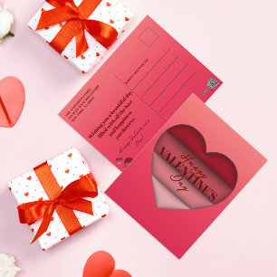 Carte Postale Heureuse Sainte-Valentin de Red Heart