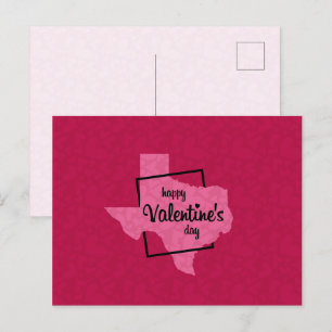 Carte Postale Heureuse Sainte-Valentin de Texas Postcard