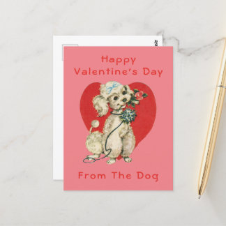 Carte Postale Heureuse Sainte-Valentin Du Chien