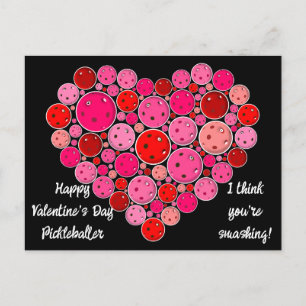 Carte Postale Heureuse Sainte-Valentin Pickleball Heart Personna