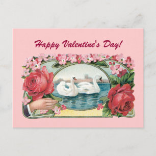 Carte postale Heureuse Sainte-Valentin Swans
