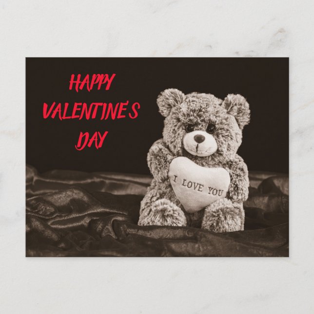 Carte postale Heureuse Sainte-Valentin Teddy Bear  (Devant)