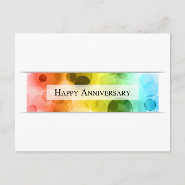 Carte Postale heureux anniversaire bokeh (Devant)