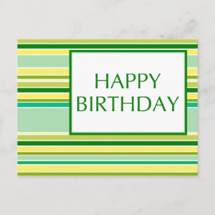 Carte Postale heureux anniversaire (citron vert)