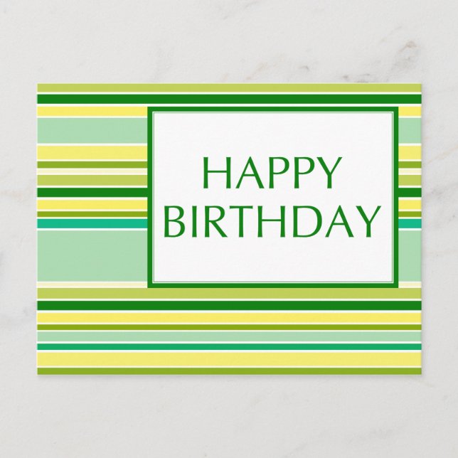 Carte Postale heureux anniversaire (citron vert) (Devant)