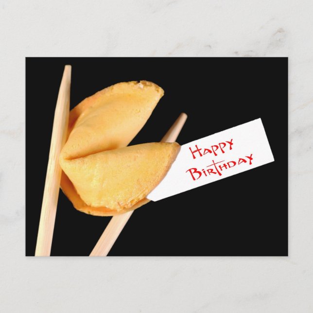 Carte Postale Heureux Anniversaire Fortune Cookie (Devant)