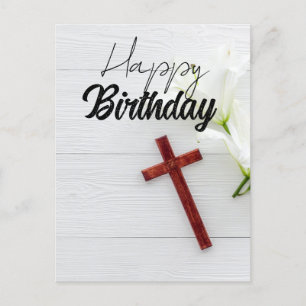 Carte Postale Heureux Bienheureux KJV Bible Verse Anniversaire C