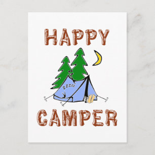 CARTE POSTALE HEUREUX CAMPER