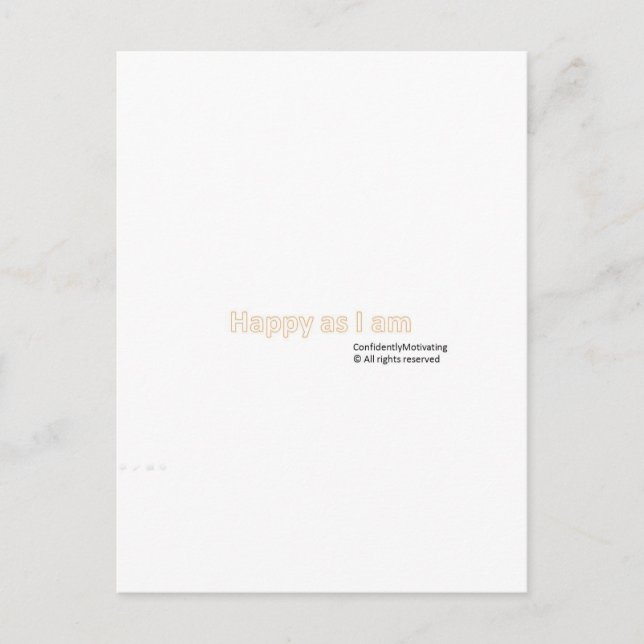 Carte Postale Heureux comme je suis (Devant)