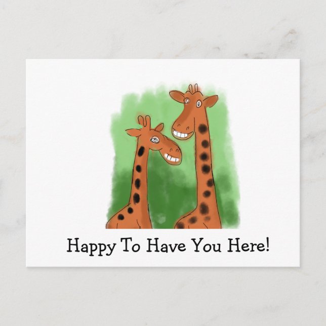 Carte Postale Heureux De Vous Avoir Ici (Devant)