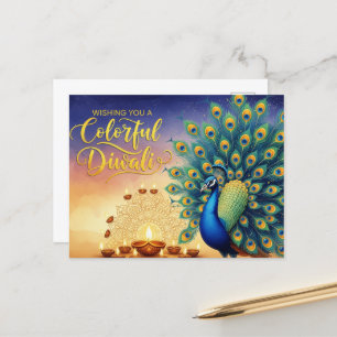 Carte Postale Heureux Diwali