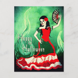 Carte Postale heureux halloween danseuse espagnole