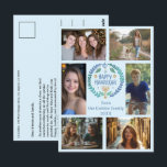 Carte Postale HEUREUX HANOUKKA CUSTOM-Drawn 6 PHOTO Holiday<br><div class="desc">J'espère que vous aimez ce design de vacances. Cliquez sur "personnaliser" pour éditer et ajouter vos propres photos et texte à l'avant et à l'arrière. Consultez ma boutique pour trouver des articles plus assortis comme des autocollants, des tasses, des serviettes, du papier d'emballage ainsi que d'autres motifs de vacances. Merci...</div>