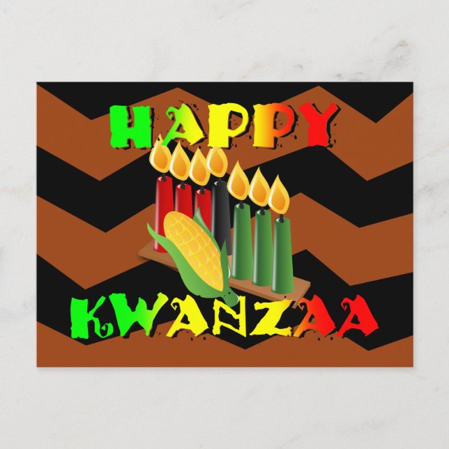 CARTE POSTALE HEUREUX KWANZAA (Devant)