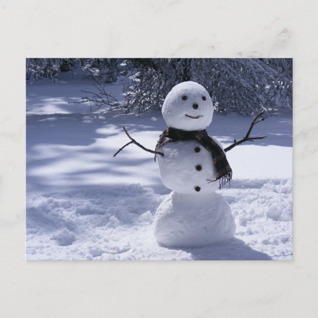 CARTE POSTALE HEUREUX SNOWMAN 1 (Devant)