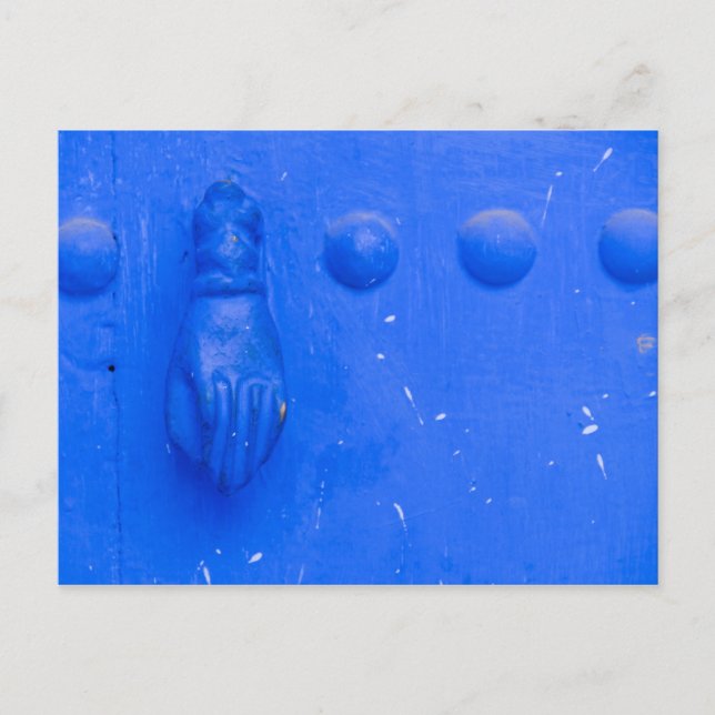 Carte Postale Heurtoir de porte bleu (Devant)