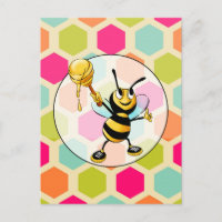 Hexagon Arrière - plan avec Miel Bee