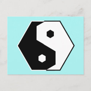 Carte postale Hexagon Yin Yang