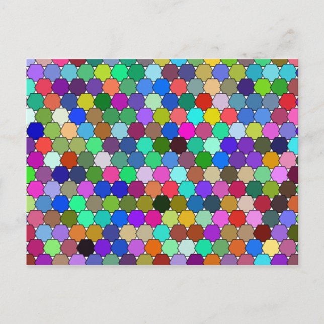 Carte postale Hexagones Décalés (Devant)