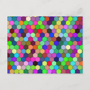 Carte postale Hexagons vertical