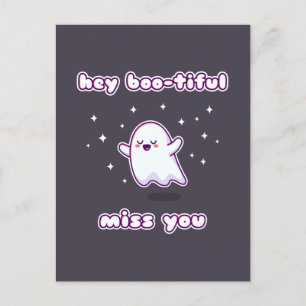 Carte Postale Hey Boo tiful Miss You Pun Card