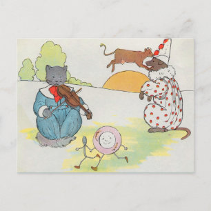 Carte Postale Hey, ddle, ddle ! Le chat et le violon