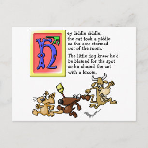Carte Postale Hey Diddle Diddle