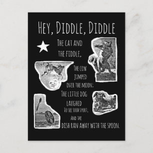 Carte Postale Hey Diddle Diddle Nursery Rhyme