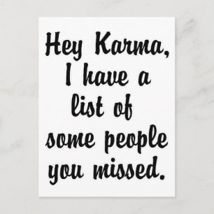 Carte Postale Hey Karma...